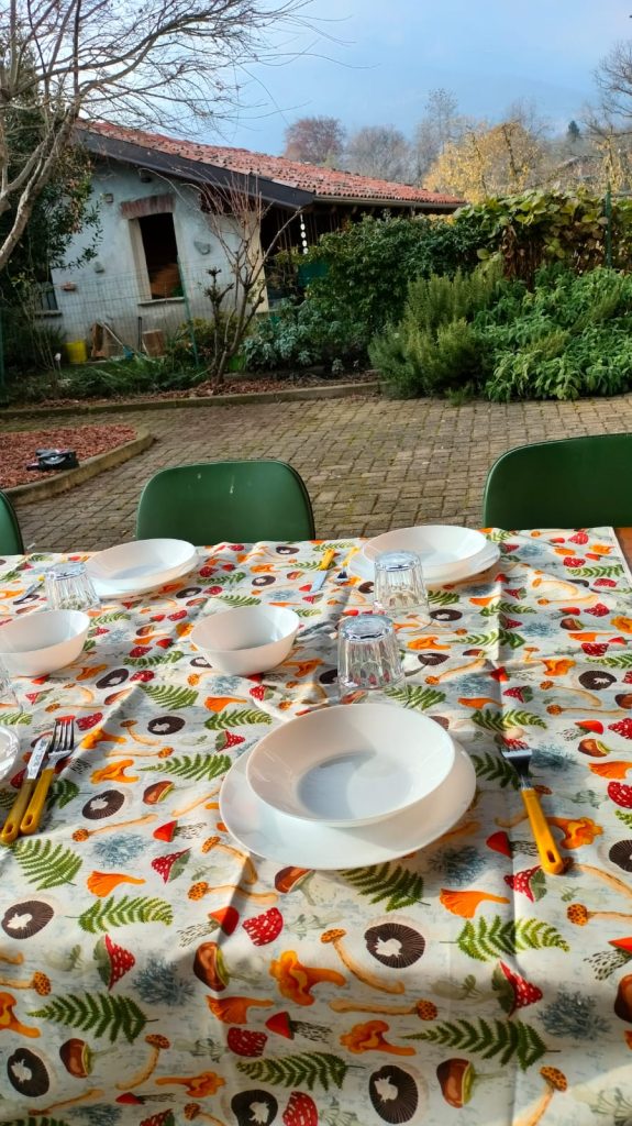 Casa vacanza La Frisa biella tavigliano tavolo esterno